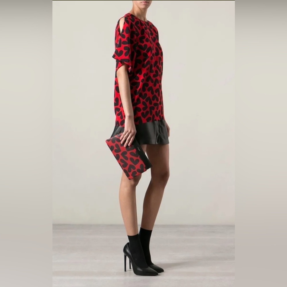 YSL Saint Laurent Paris Big Hearts clutch Authentic